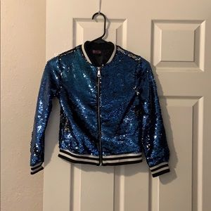 JoJo’s Closet Sequence Front Zip Jacket